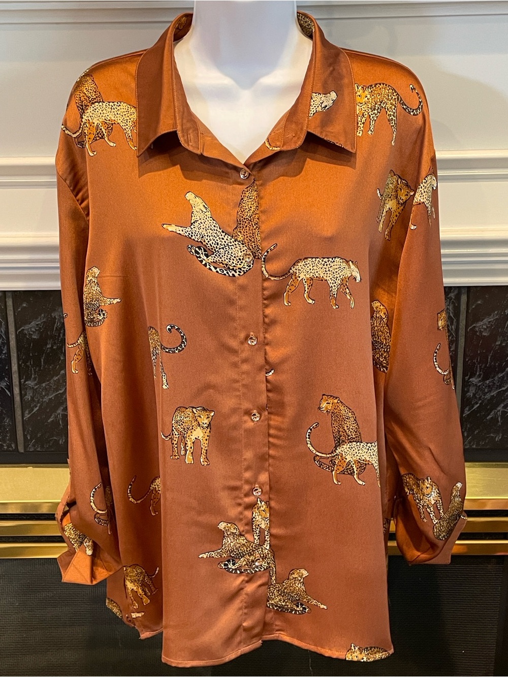 Umgee Leopard Print Blouse